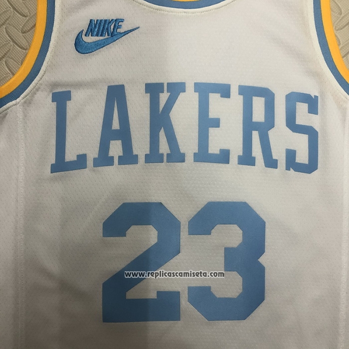 Camiseta Los Angeles Lakers LeBron James #23 Classic 2022-23 Blanco